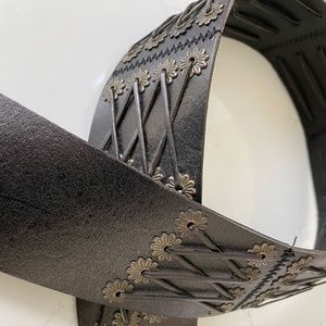 Vintage Ralph Lauren Wide Western Braided Leather Belt